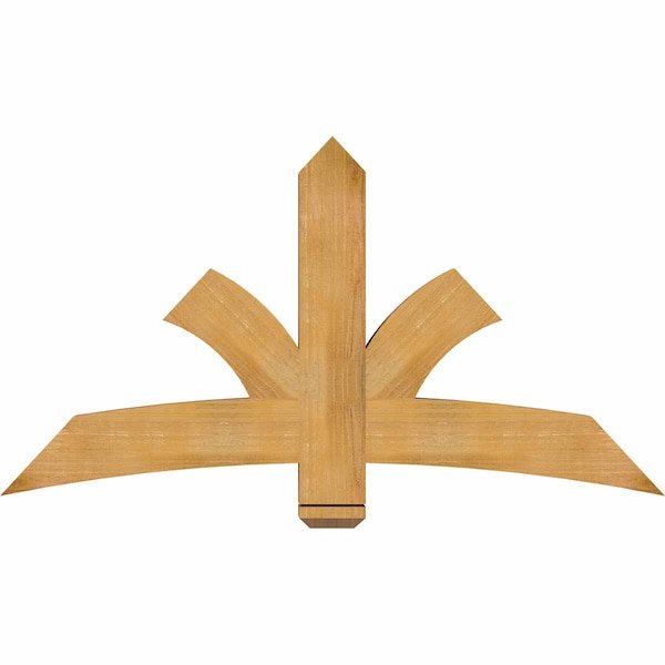 Ekena Millwork Davenport Rough Sawn Timber Gable Bracket, Western Red Cedar, 60"W x 32"H x 4"D x 6"F, 13/12 Pitch GBW060X32X0406DAV00RWR - main